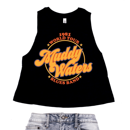 Muddy Waters 1981 Tour Racerback Crop Top - Women