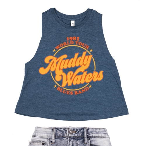 Muddy Waters 1981 Tour Racerback Crop Top - Women