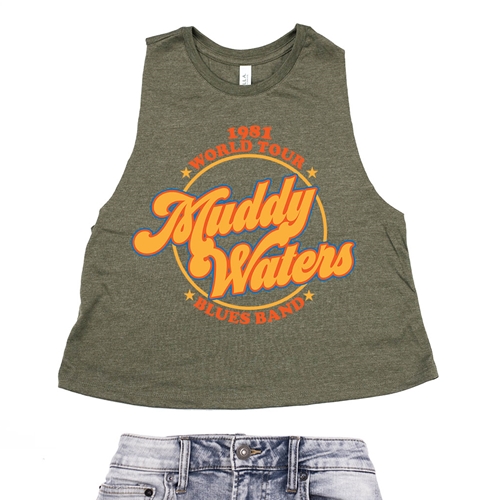 Muddy Waters 1981 Tour Racerback Crop Top - Women