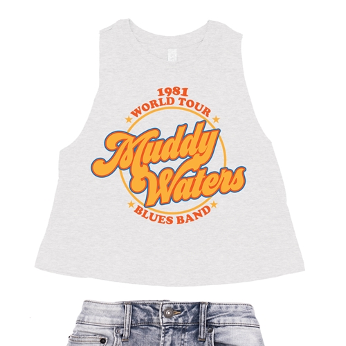 Muddy Waters 1981 Tour Racerback Crop Top - Women