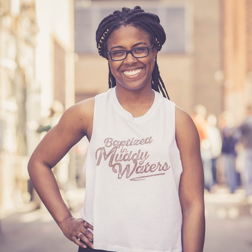 Baptized in Muddy Waters Racerback Crop Top - Women