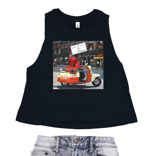 Bo Diddley Have Guitar Will Travel Racerback Crop Top - Women