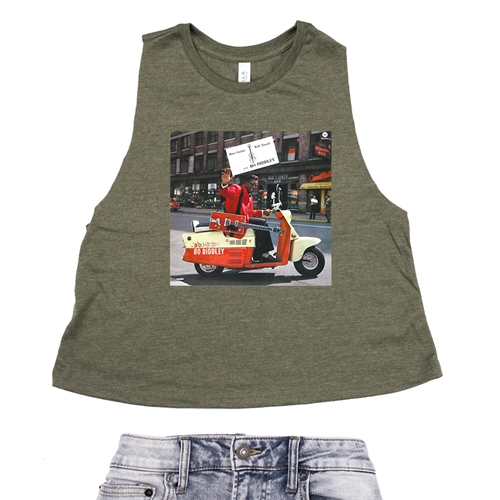 Bo Diddley Have Guitar Will Travel Racerback Crop Top - Women