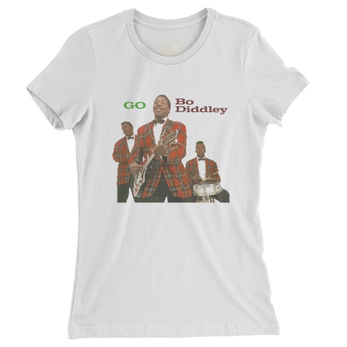 Go Bo Diddley Ladies T Shirt - white