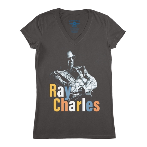 Ray Charles Stereo V-Neck T Shirt - Women