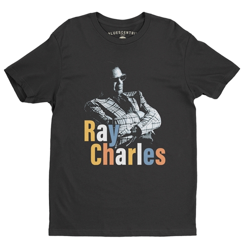 Tシャツ・カットソー [ROCK AMERICA] ROCK T SHIRTS (RAY CHARLES) Ray Charles T-Shirt | Blues Music Tee Shirt | Bluescentric