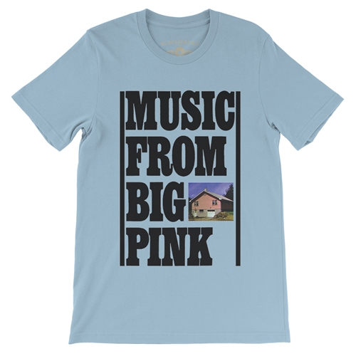 The Band Music From Big Pink T-Shirt - Lightweight Vintage Style - vintagethrowbackblue