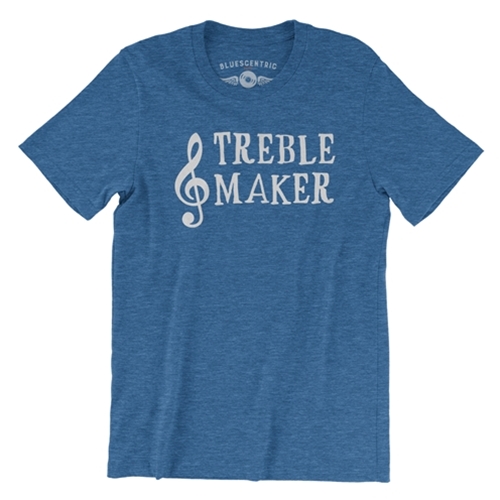 Treblemaker T-Shirt - Lightweight Vintage Style - vintageheatherroyalblue