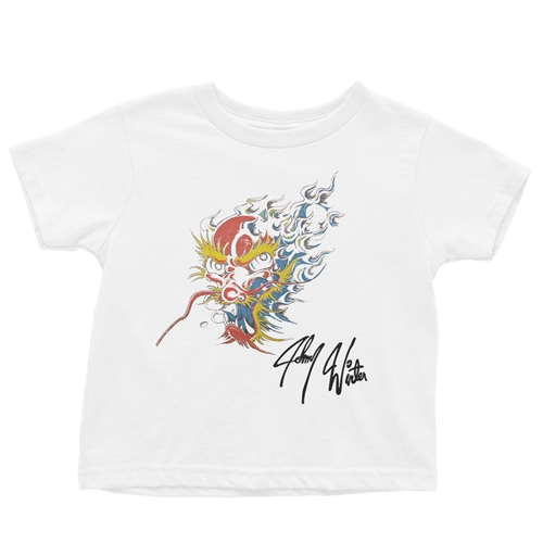 Johnny Winter Screamin Demon Youth T-Shirt - Lightweight Vintage Children & Toddlers - white