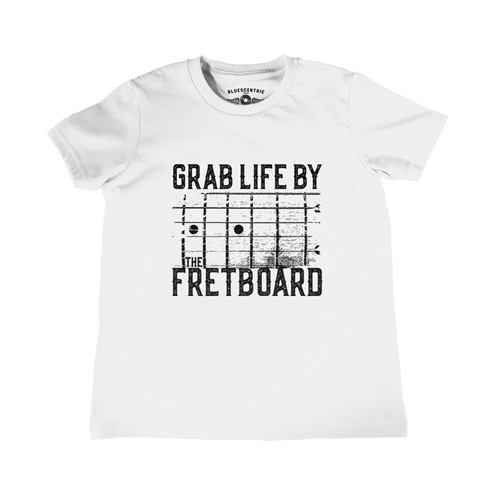 Grab Life by the Fretboard Youth T-Shirt - Lightweight Vintage Children & Toddlers - youthwhite