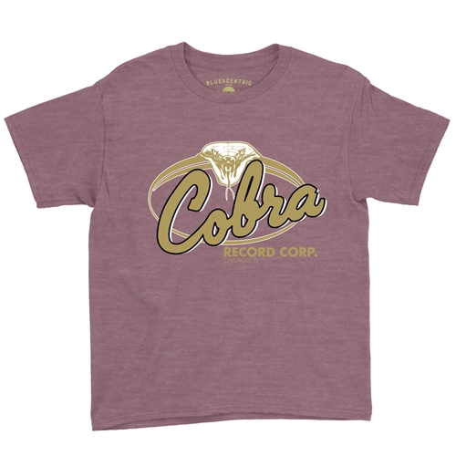 Cobra Records Youth T-Shirt - Lightweight Vintage Children & Toddlers - youthheathermaroon