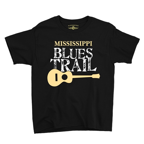 Mississippi Blues Trail Youth T-Shirt - Lightweight Vintage Children & Toddlers - youthblack