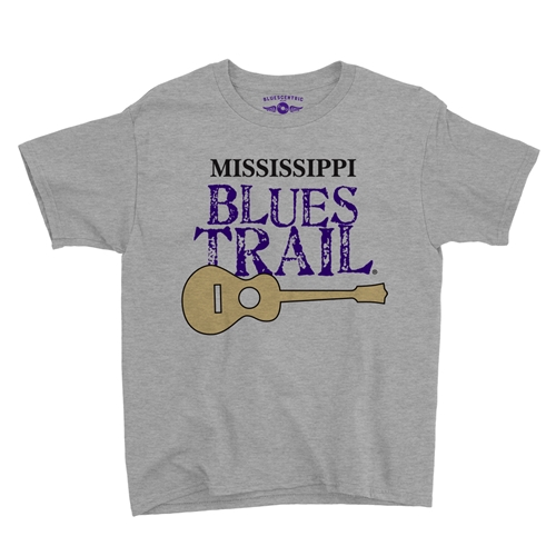 Mississippi Blues Trail Youth T-Shirt - Lightweight Vintage Children & Toddlers - youthheatherathletic