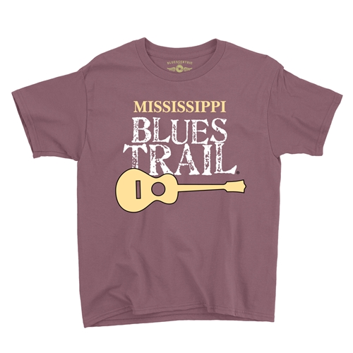 Mississippi Blues Trail Youth T-Shirt - Lightweight Vintage Children & Toddlers - youthheathermaroon