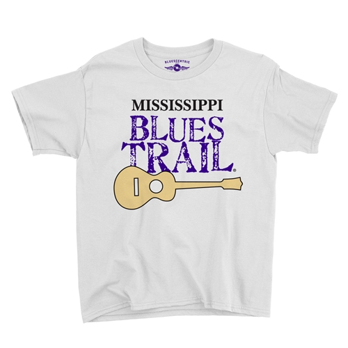 Mississippi Blues Trail Youth T-Shirt - Lightweight Vintage Children & Toddlers - youthwhite