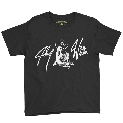 Johnny Winter Youth T-Shirt - Lightweight Vintage Children & Toddlers - youthblack