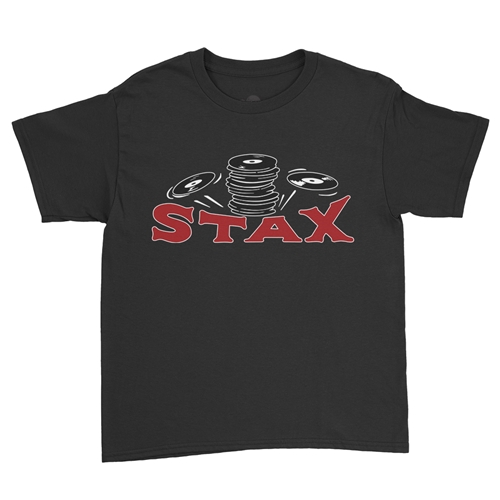 CLOSEOUT Stax Records Stax of Wax Youth T-Shirt - Lightweight Vintage Children & Toddlers - youthblack