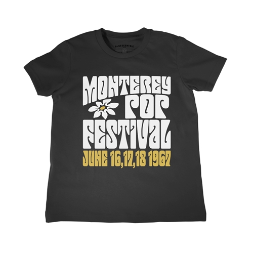 Monterey Pop Festival Flower Youth T-Shirt - Lightweight Vintage Children & Toddlers - youthblack