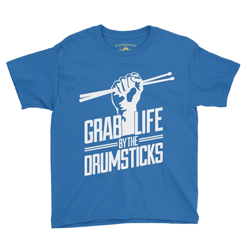 Grab Life by the Drumsticks Youth T-Shirt - Lightweight Vintage Children & Toddlers - youthroyalblue