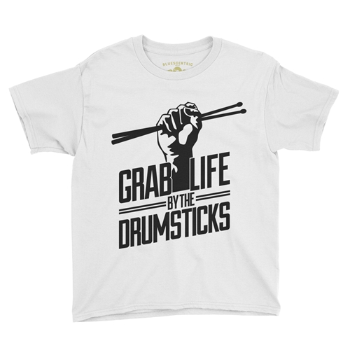 Grab Life by the Drumsticks Youth T-Shirt - Lightweight Vintage Children & Toddlers - youthwhite