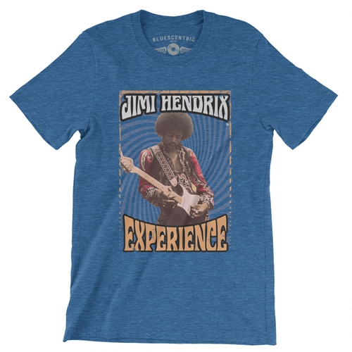 Jimi Hendrix Experience T-Shirt - Lightweight Vintage Style - heatherbbblue
