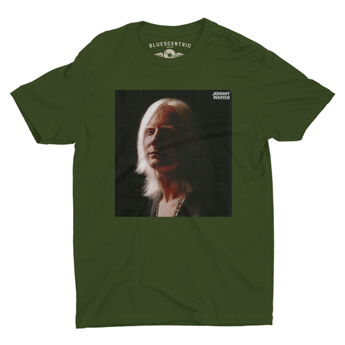 1969 Johnny Winter T-Shirt - Lightweight Vintage Style - olive