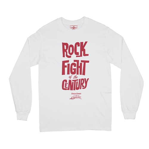 Cheech and Chong Rock Fight of the Century Long Sleeve T-Shirt - longsleevewhite
