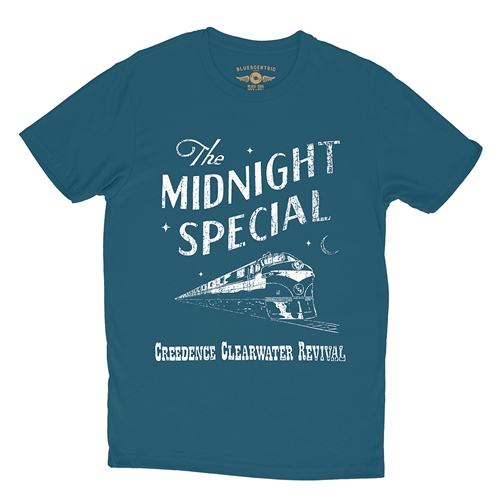 Creedence Clearwater Revival Midnight Special T-Shirt - Lightweight Vintage Style - heatherbbblue