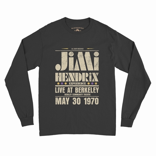 Jimi Hendrix Live at Berkeley Long Sleeve T-Shirt - longsleeveblack
