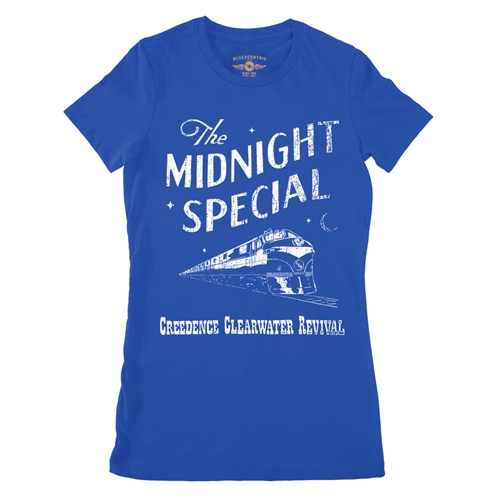Creedence Clearwater Revival Midnight Special Ladies T Shirt - Relaxed Fit - ladiesblue