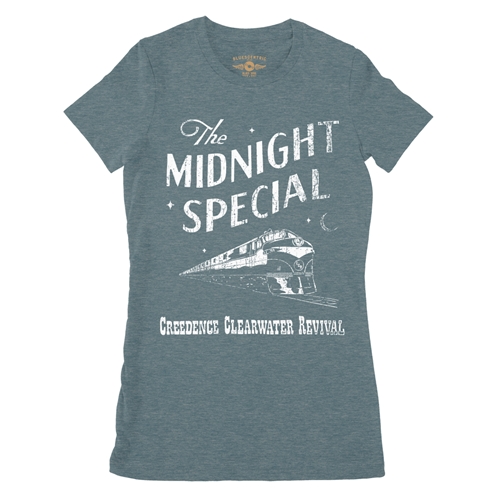 Creedence Clearwater Revival Midnight Special Ladies T Shirt - Relaxed Fit - ladiesheatherdeepteal