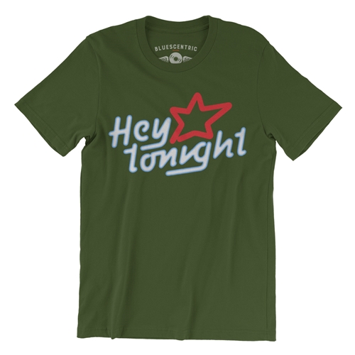 Creedence Clearwater Revival Hey Tonight T-Shirt - Lightweight Vintage Style - olive