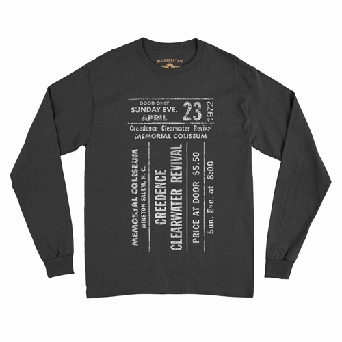 CCR Concert Ticket Long Sleeve T-Shirt - classicblack