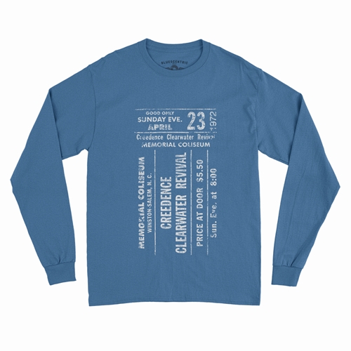 CCR Concert Ticket Long Sleeve T-Shirt - classicroyalblue