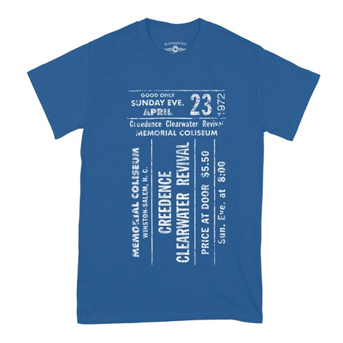 CCR Concert Ticket T-Shirt - Classic Heavy Cotton - classicroyalblue