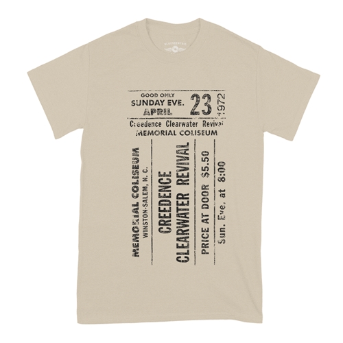 CCR Concert Ticket T-Shirt - Classic Heavy Cotton - classicsand