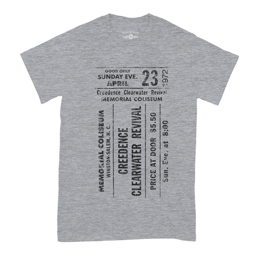 CCR Concert Ticket T-Shirt - Classic Heavy Cotton - heatherathletic