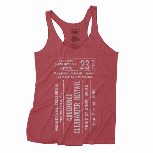 CCR Concert Ticket Racerback Tank - Women