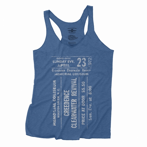CCR Concert Ticket Racerback Tank - Women