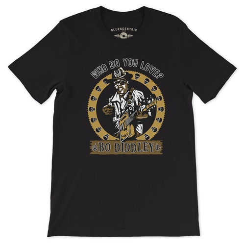 Ltd Edition Bo Diddley T-Shirt - Lightweight Vintage Style - vintageblack