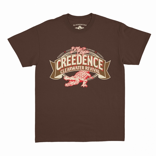 Creedence Clearwater Revival Gator T-Shirt - Classic Heavy Cotton - classicchocolate
