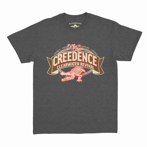 Creedence Clearwater Revival Gator T-Shirt - Classic Heavy Cotton - classicheathergrey