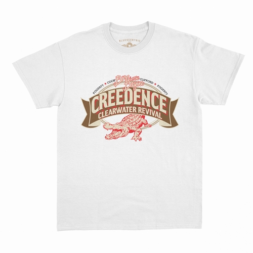 Creedence Clearwater Revival Gator T-Shirt - Classic Heavy Cotton - white
