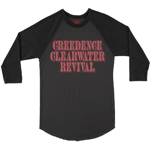Creedence Clearwater Revival Baseball T-Shirt - raglanblackblacksleeve