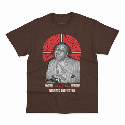Muddy Waters at The Fillmore T-Shirt - Classic Heavy Cotton - classicchocolate