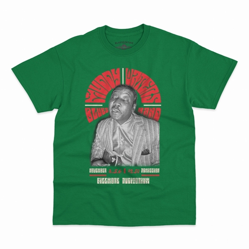 Muddy Waters at The Fillmore T-Shirt - Classic Heavy Cotton - classickellygreen