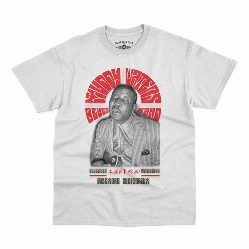 Muddy Waters at The Fillmore T-Shirt - Classic Heavy Cotton - white