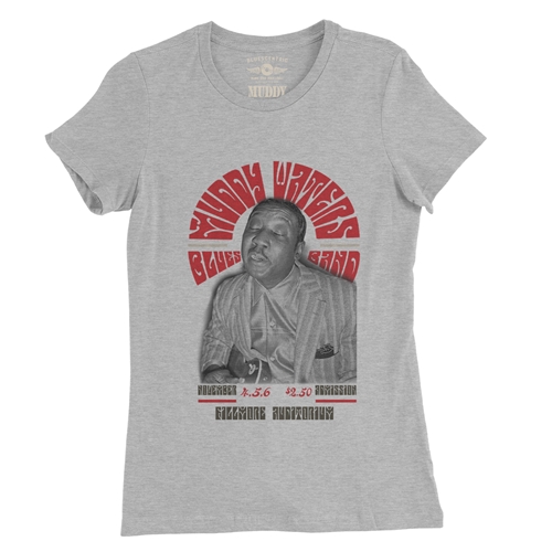 Muddy Waters at The Fillmore Ladies T Shirt - Relaxed Fit - ladiesathleticheather