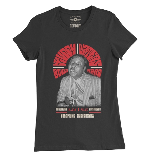 Muddy Waters at The Fillmore Ladies T Shirt - Relaxed Fit - ladiesvintageblack