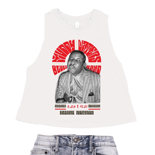 Muddy Waters at The Fillmore Racerback Crop Top - Women